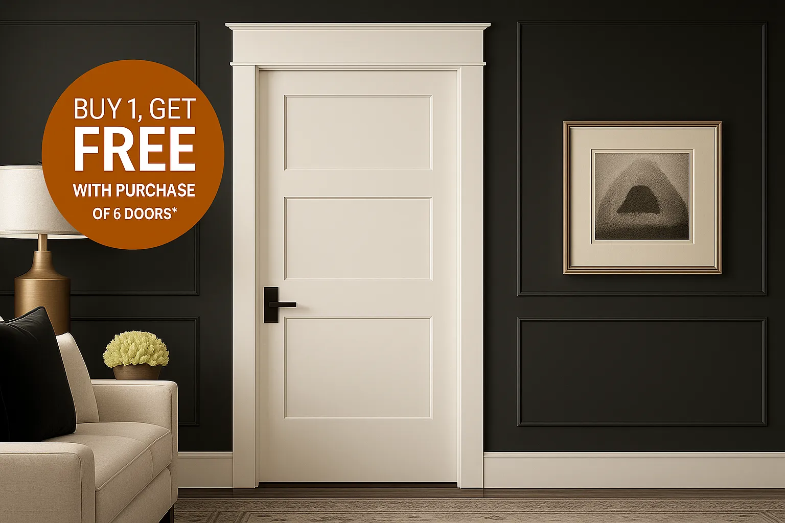 Buy 1 Get 1 Free Interior Doors with purchase of 6+ doors