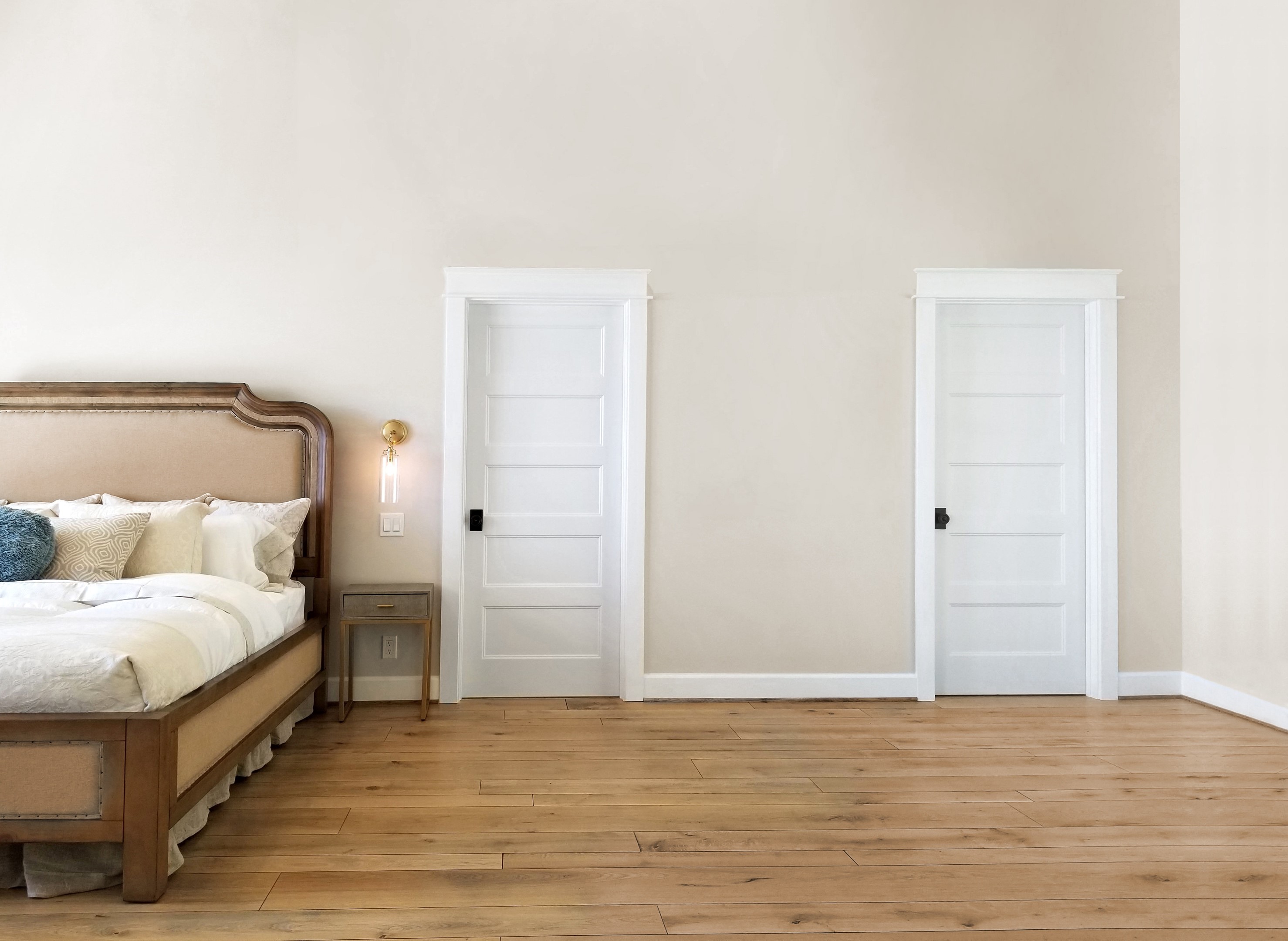 After: New white Savannah 5-panel doors