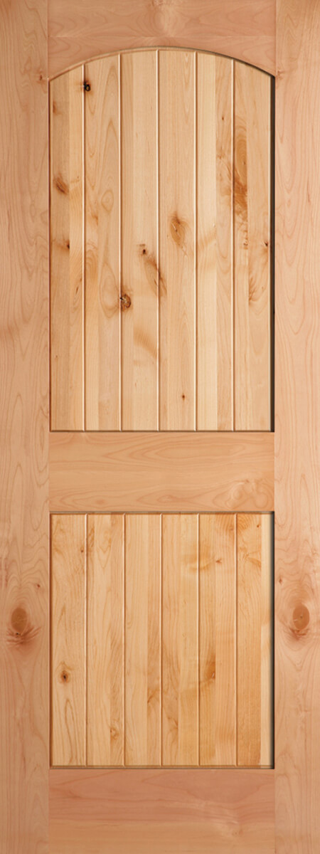 Knotty Alder 2-Panel Arch V-Groove